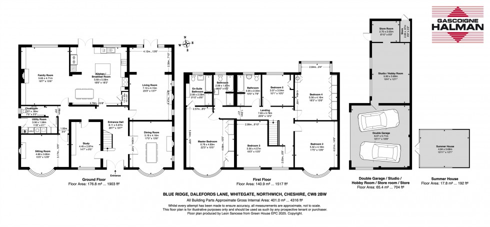 Floorplan for Classic 1930 era detached house in large garden in Dalefords Lane Whitegate 