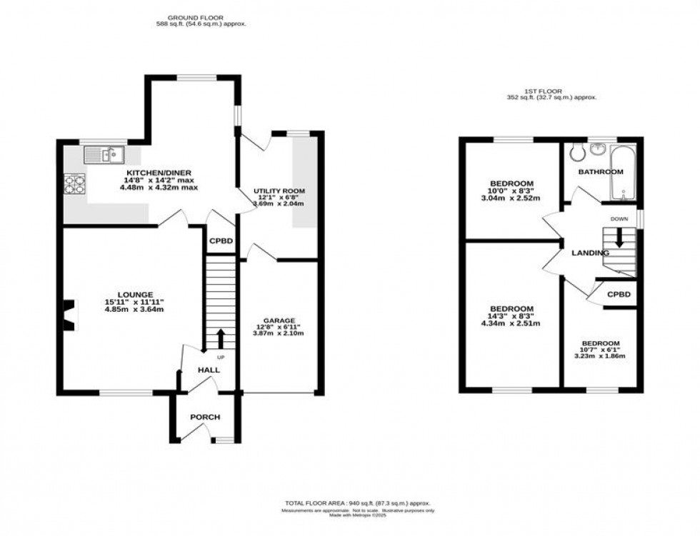 Floorplan for Frith View, Chapel-En-Le-Frith, High Peak