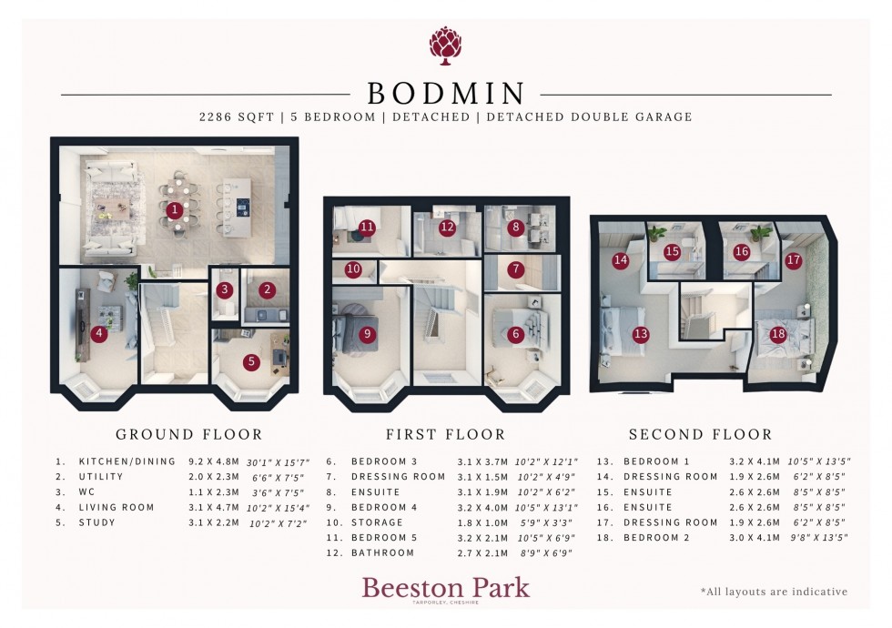 Floorplan for Beeston Park, Beeston