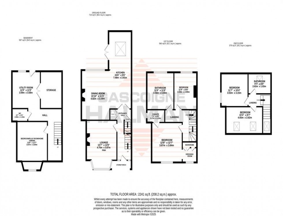 Floorplan for Priory Road, Sale