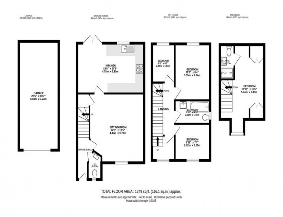 Floorplan for Millpond Close, Chinley, High Peak