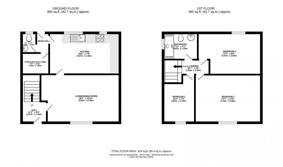 Floorplan for Southbank Road, Burnage