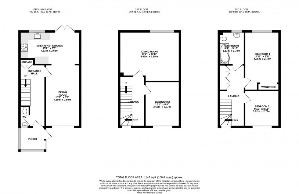 Floorplan for Sycamore Close, Wilmslow