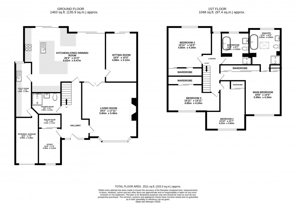 Floorplan for Hill Drive, Handforth