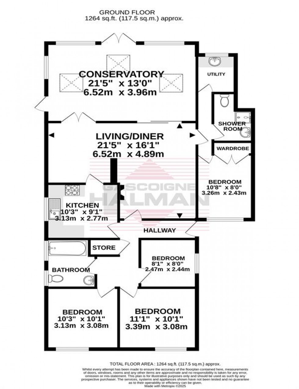 Floorplan for Grasmere Road, Gatley, Stockport