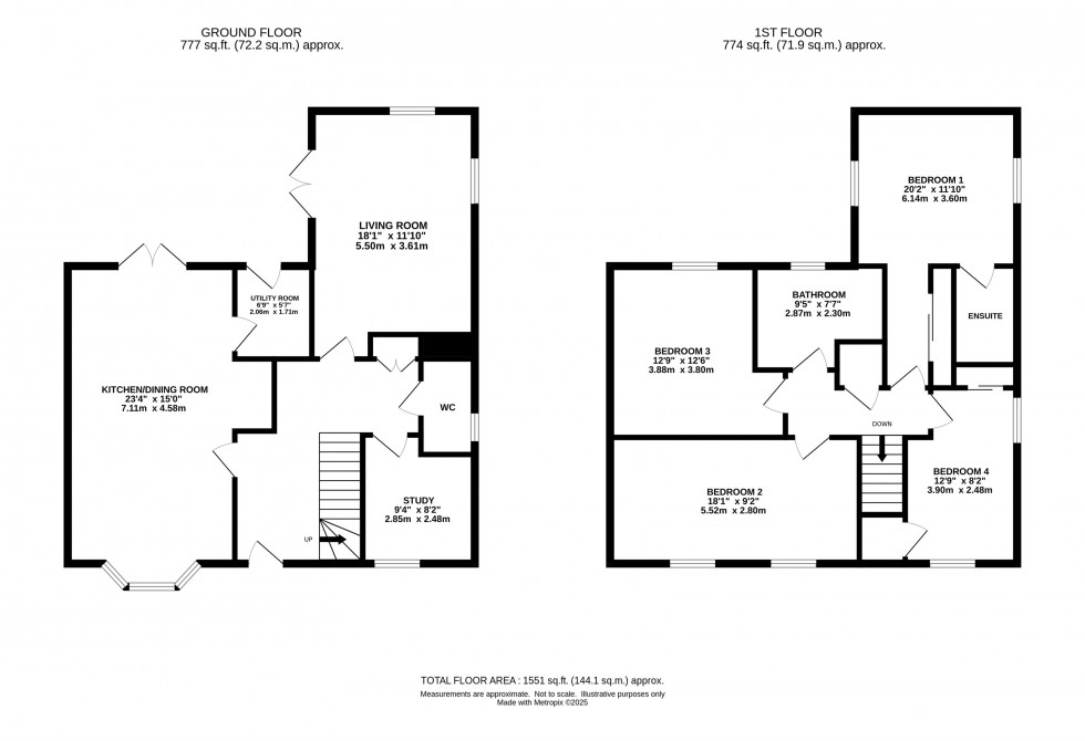 Floorplan for Russet Avenue, Appleton, Warrington