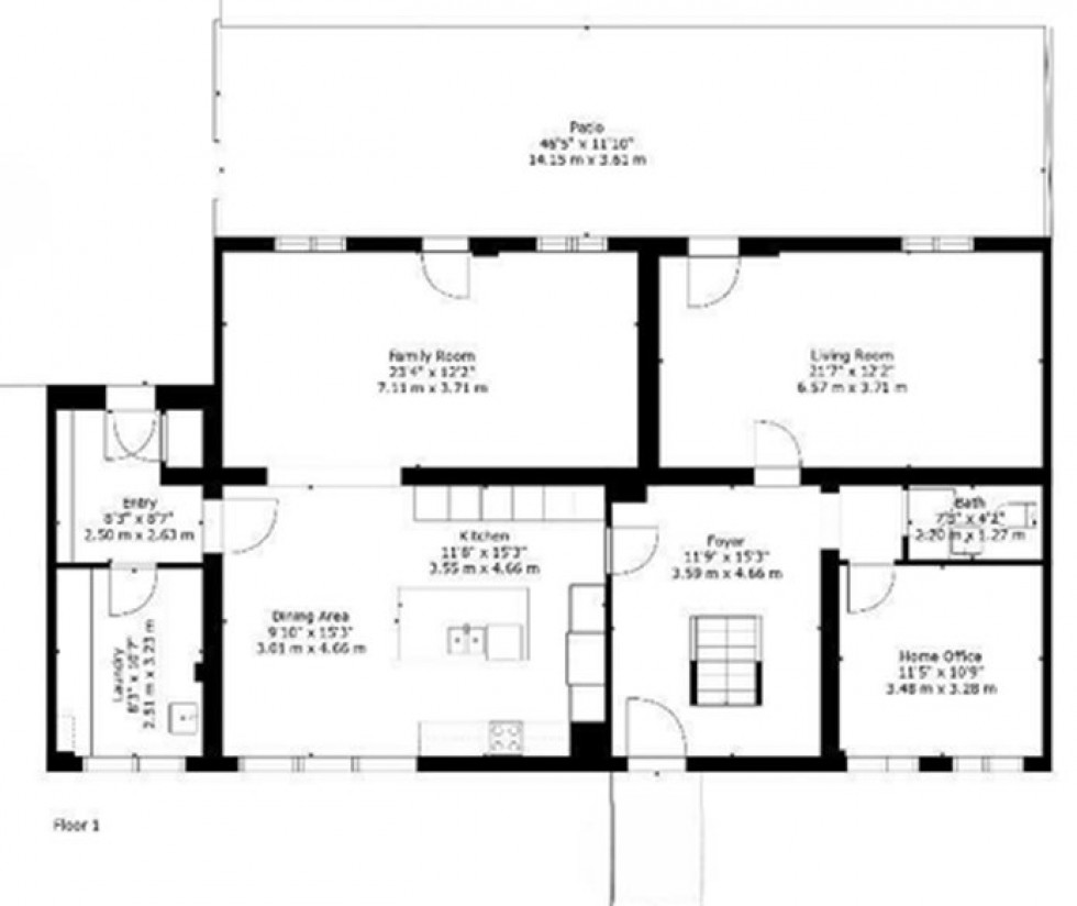 Floorplan for High specification 3241 square feet barn in Stoke Hall Lane near Nantwich