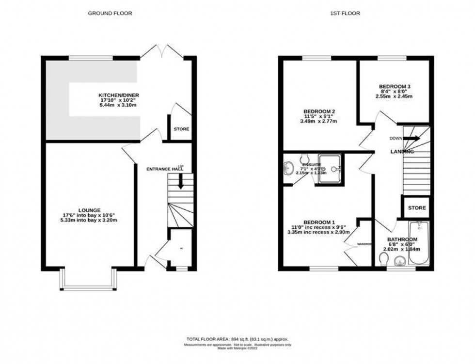 Floorplan for Wightman Avenue, Macclesfield