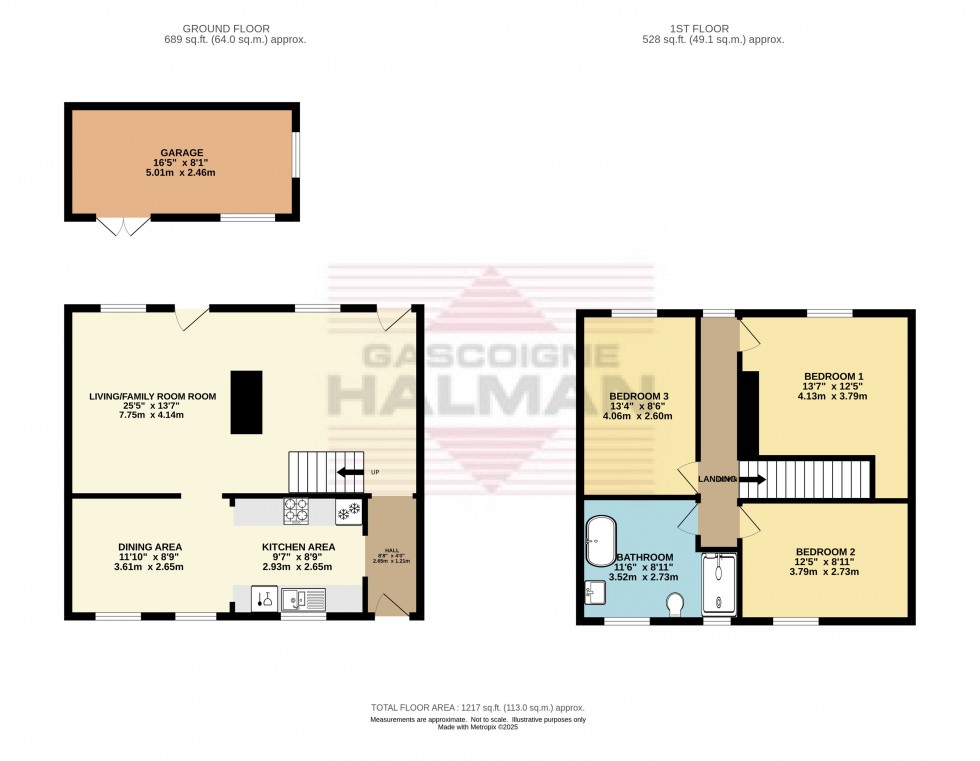 Floorplan for Lower Square, Tintwistle, Glossop