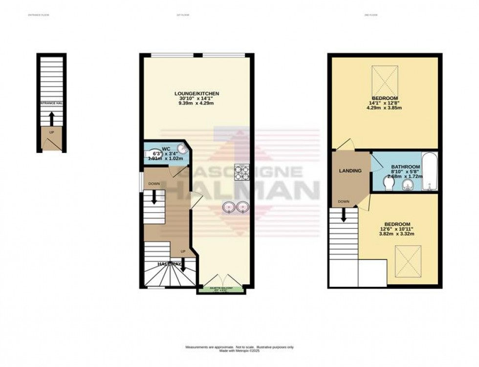 Floorplan for Torside Mews, Hadfield, Glossop