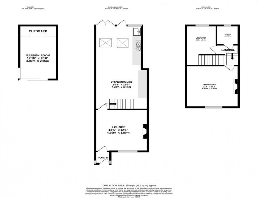Floorplan for Park Road, Wilmslow