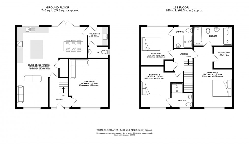 Floorplan for Turner Road, Knutsford