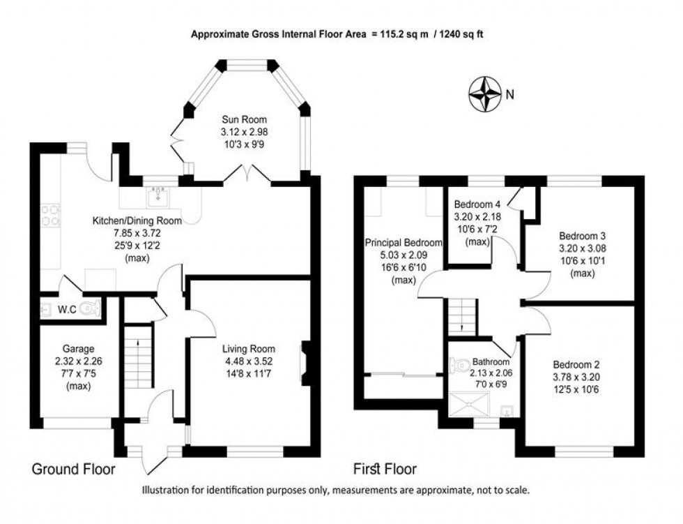 Floorplan for Harlow Close, Thelwall, Warrington