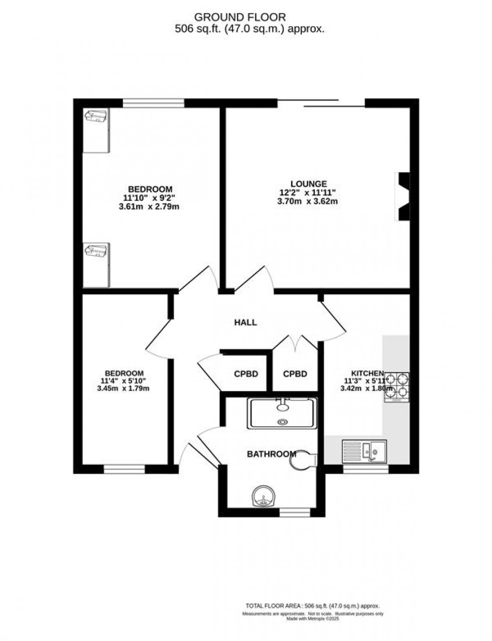 Floorplan for The Bungalow, Eccles Fold, Chapel-En-Le-Frith, High Peak
