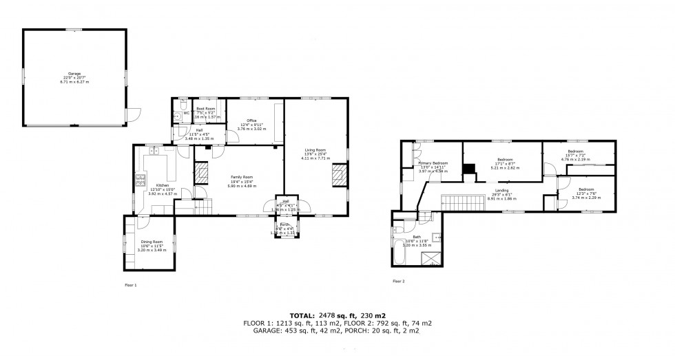Floorplan for Higher Lane, Dutton