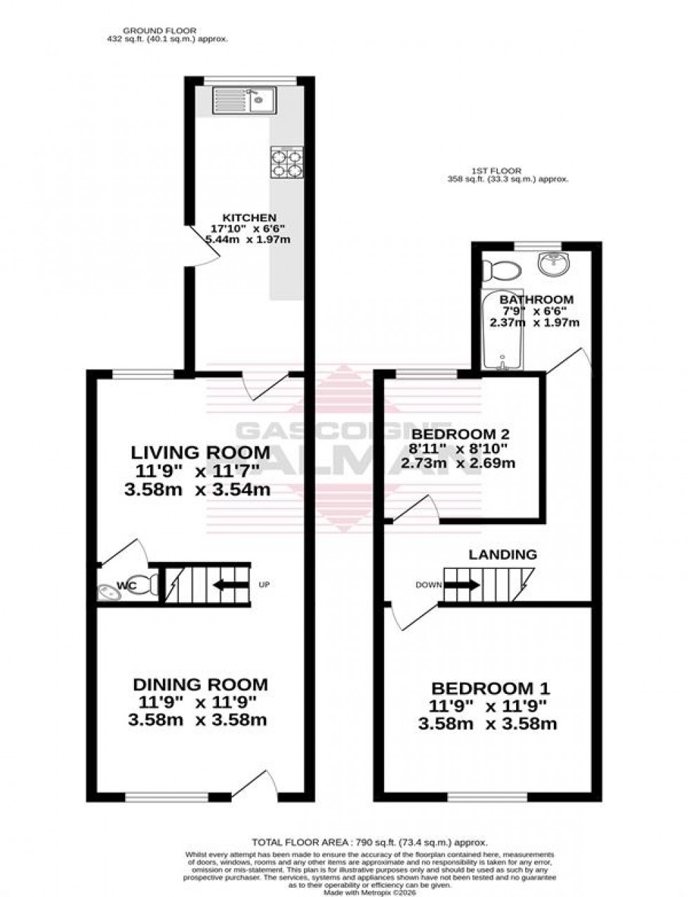 Floorplan for Jackson Street, Cheadle