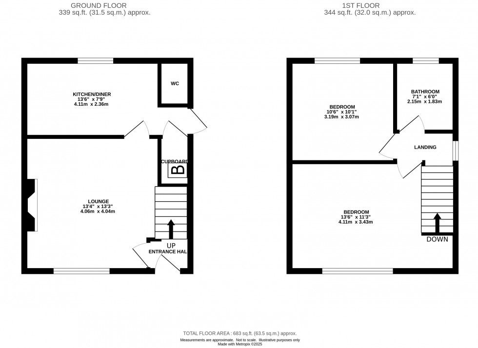 Floorplan for Ruskin Grove, Bredbury, Stockport