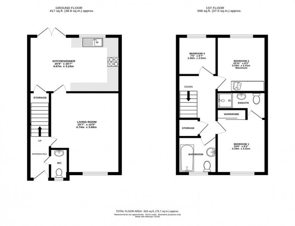 Floorplan for George Jackson Avenue, Holmes Chapel