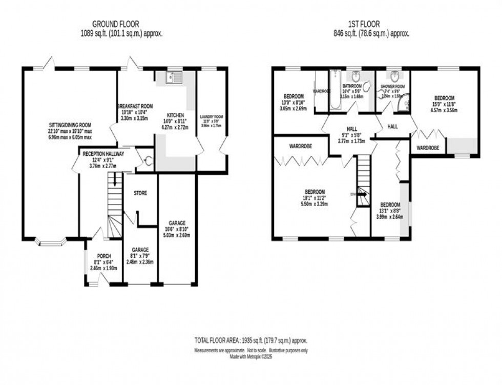 Floorplan for Meadow Close, Whaley Bridge, High Peak