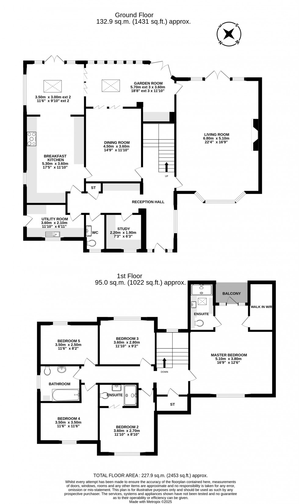 Floorplan for 153 Norley Road - superb extended house in south facing plot
