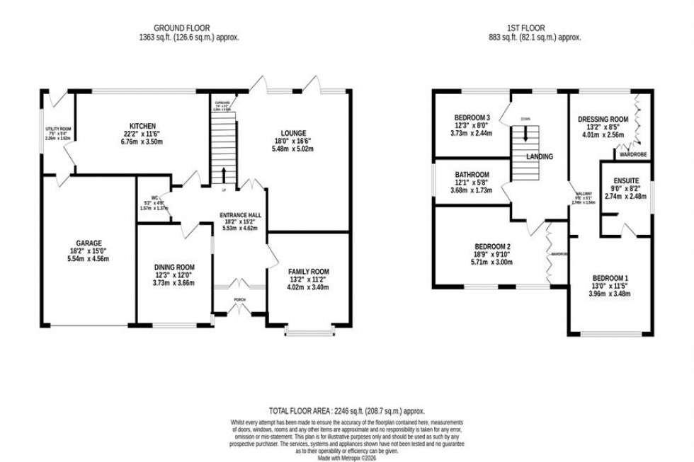 Floorplan for Woodside Lane, Poynton