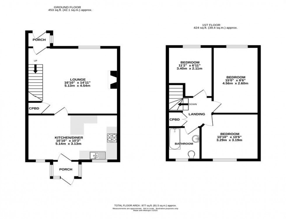 Floorplan for Burlow Road, Buxton