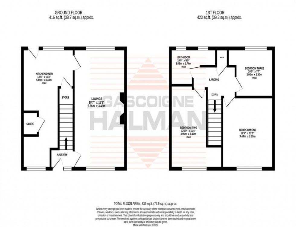 Floorplan for Bramble Walk, Sale