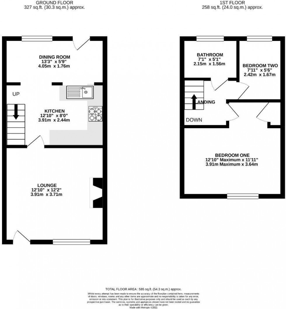 Floorplan for Eaton Road, Tarporley