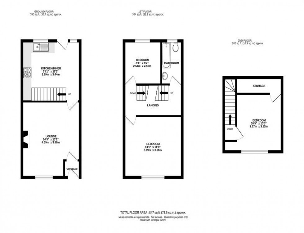 Floorplan for Portland Grove, Chinley, High Peak