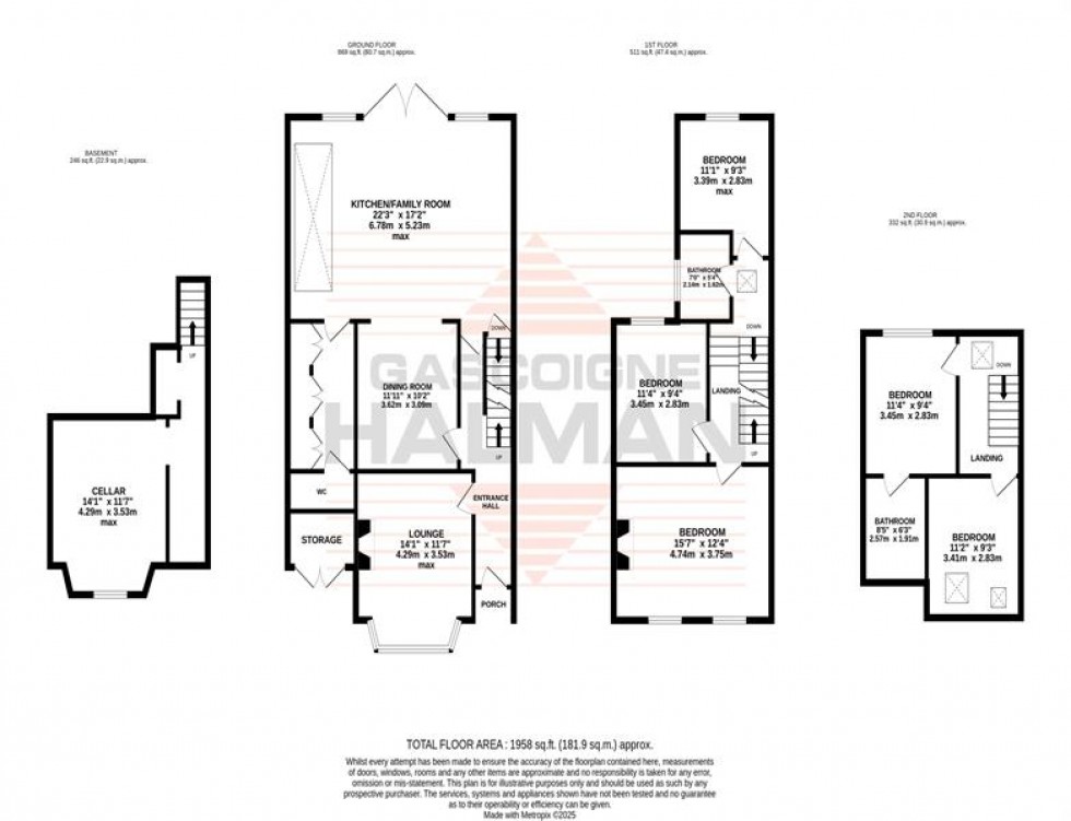 Floorplan for Baxter Road, Sale