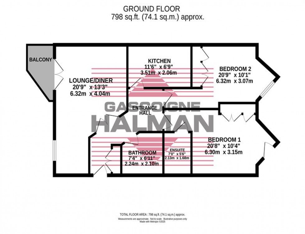 Floorplan for Bramhall Lane South, Bramhall