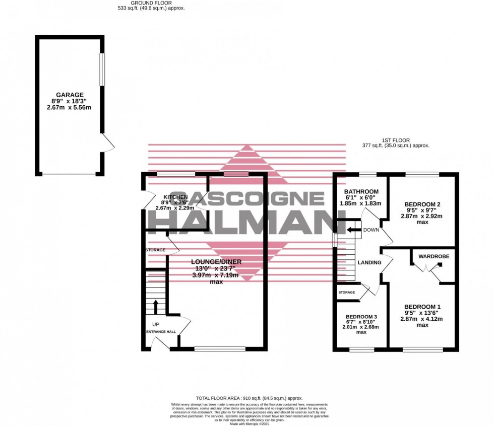 Floorplan for Barleycorn Close, Sale