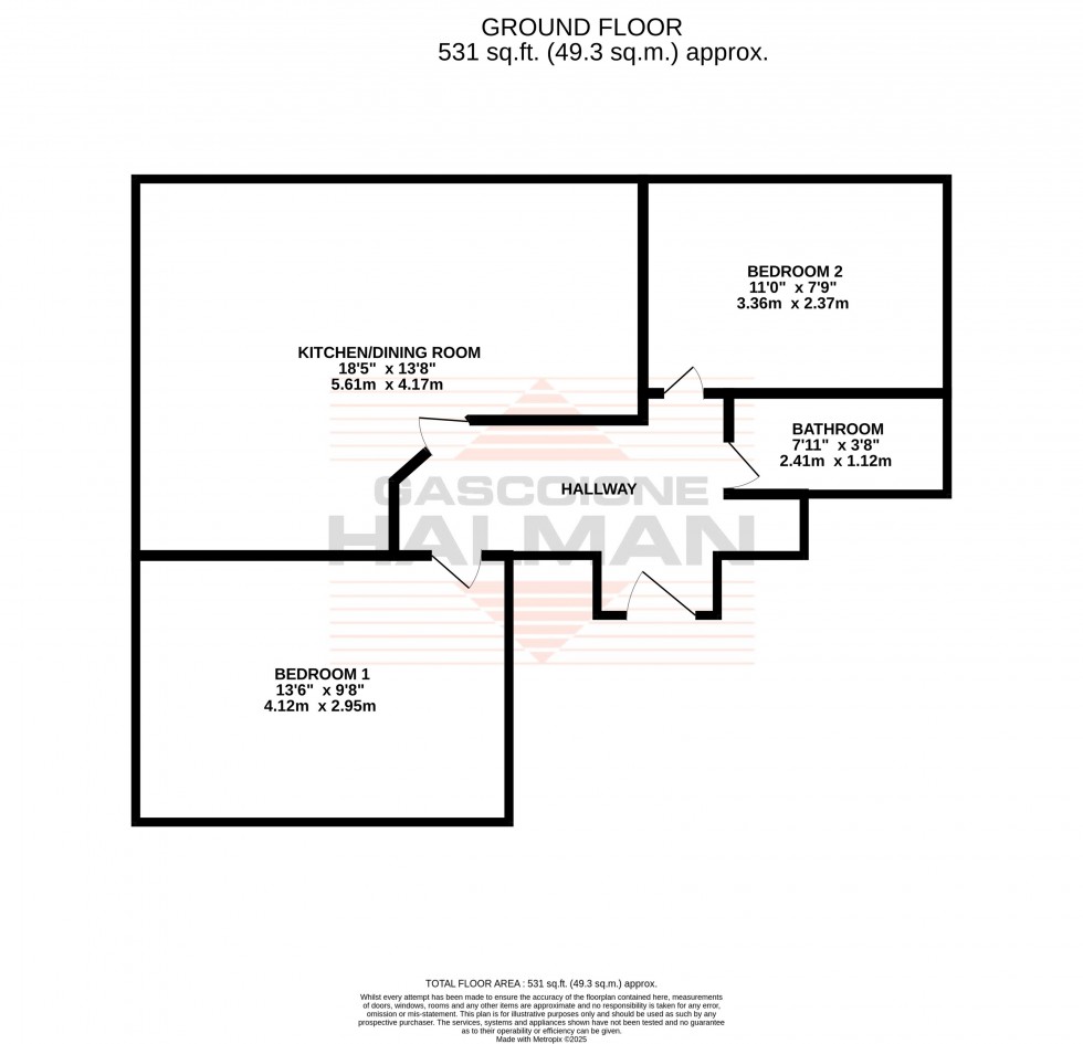 Floorplan for Curzon Road, Sale