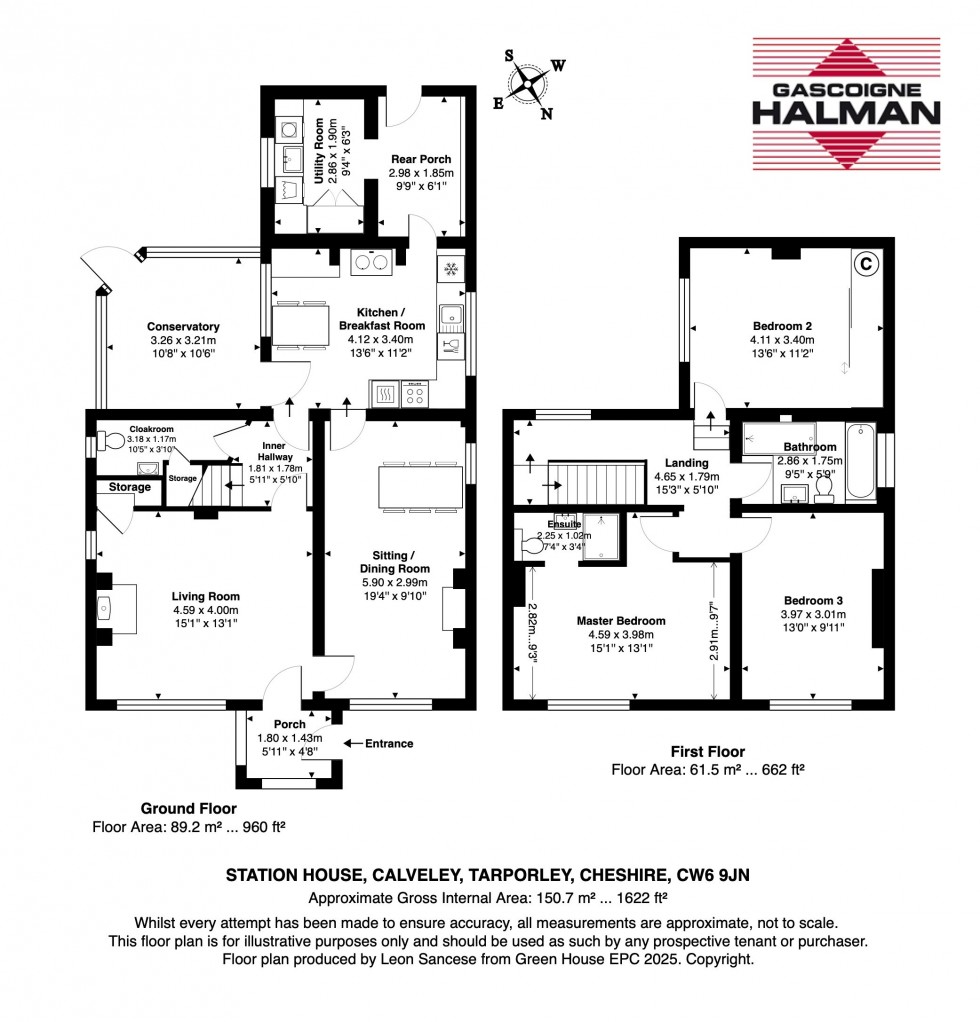 Floorplan for Calveley, Tarporley