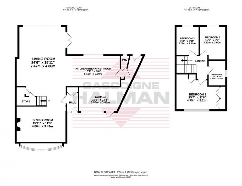 Floorplan for Derwent Drive, Bramhall
