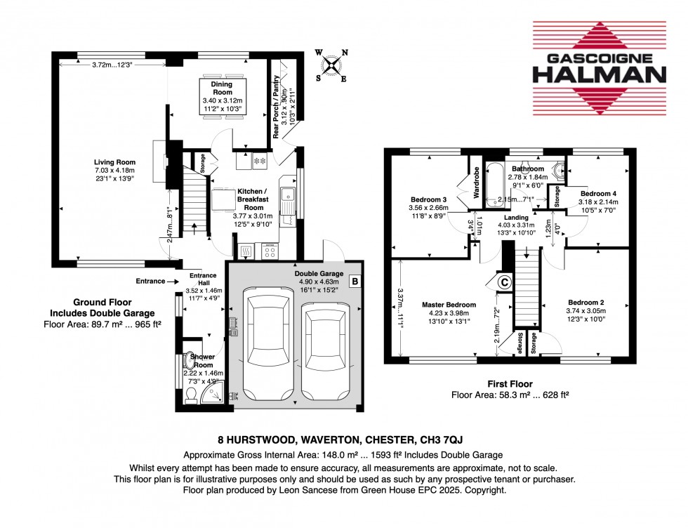 Floorplan for Hurstwood, Waverton, Chester