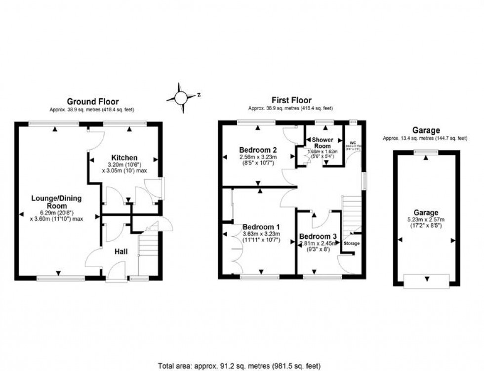 Floorplan for Bracken Way, Frodsham
