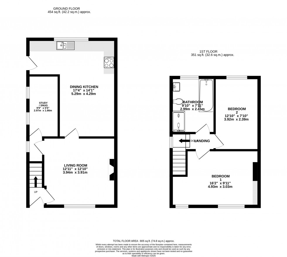 Floorplan for Bourne Street, Wilmslow