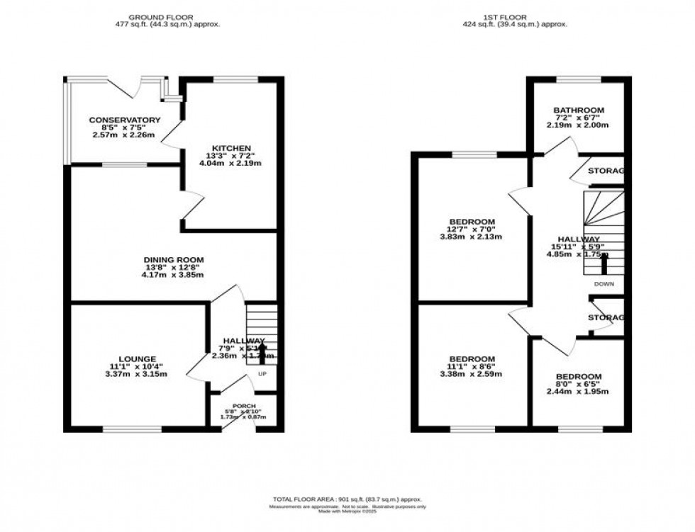 Floorplan for Pownall Street, Macclesfield