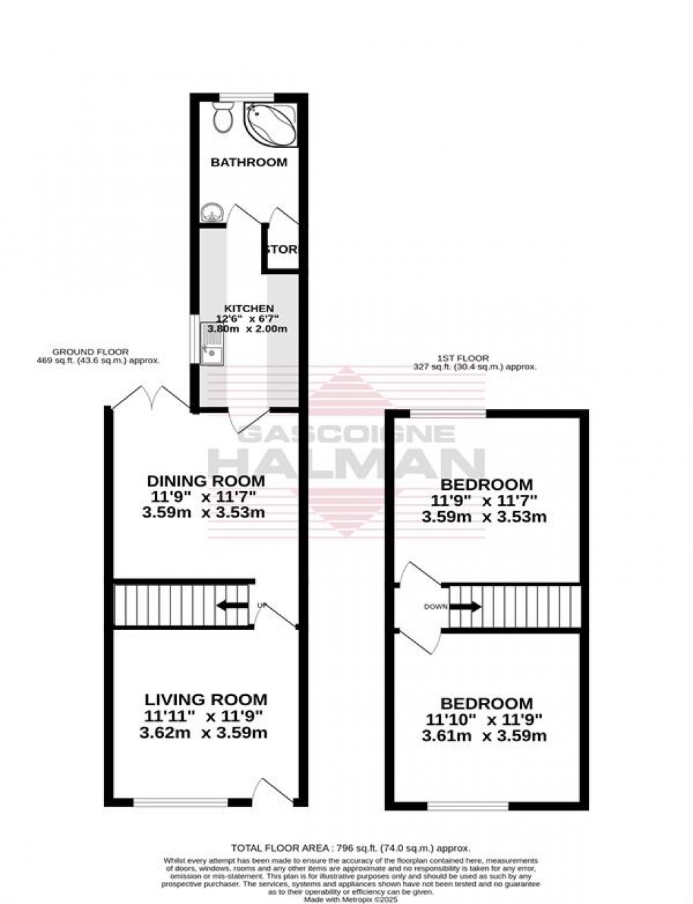 Floorplan for Jackson Street, Cheadle