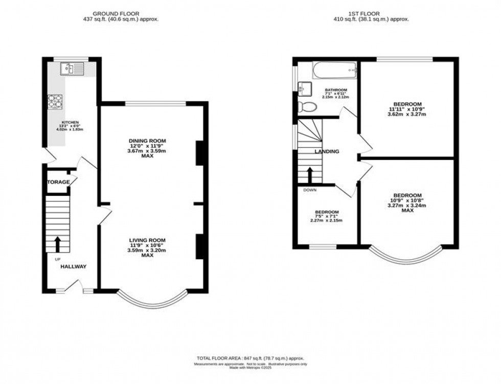 Floorplan for Upton Avenue, Heaton Mersey