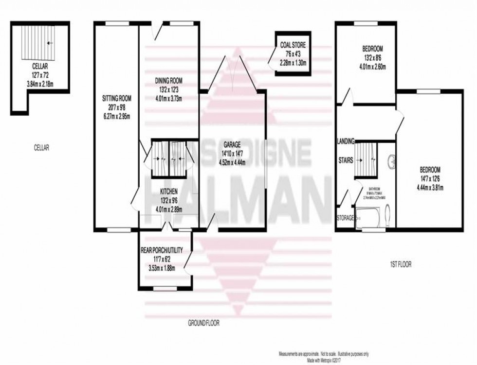 Floorplan for Old Road, Whaley Bridge, High Peak
