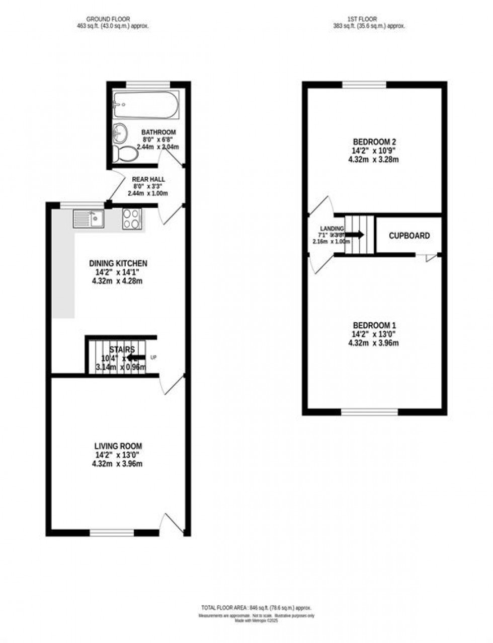 Floorplan for St. Margarets Avenue, Burnage