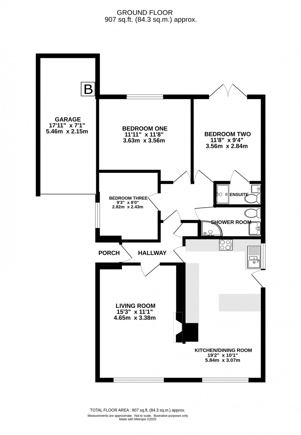 Floorplan for Grassfield Way, Knutsford