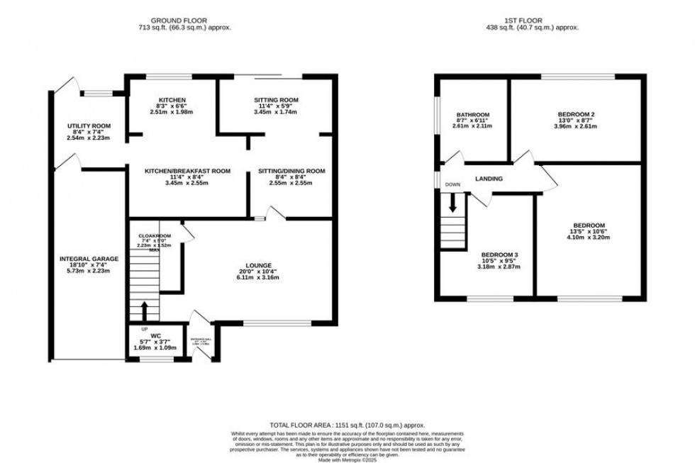 Floorplan for Holker Close, Poynton
