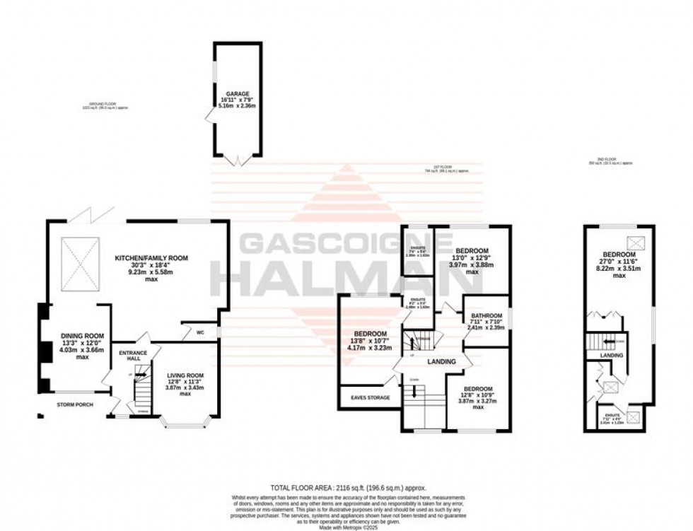 Floorplan for Cranleigh Drive, Brooklands, Sale