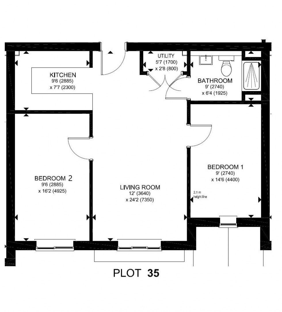 Floorplan for Minerva Place, Lymm