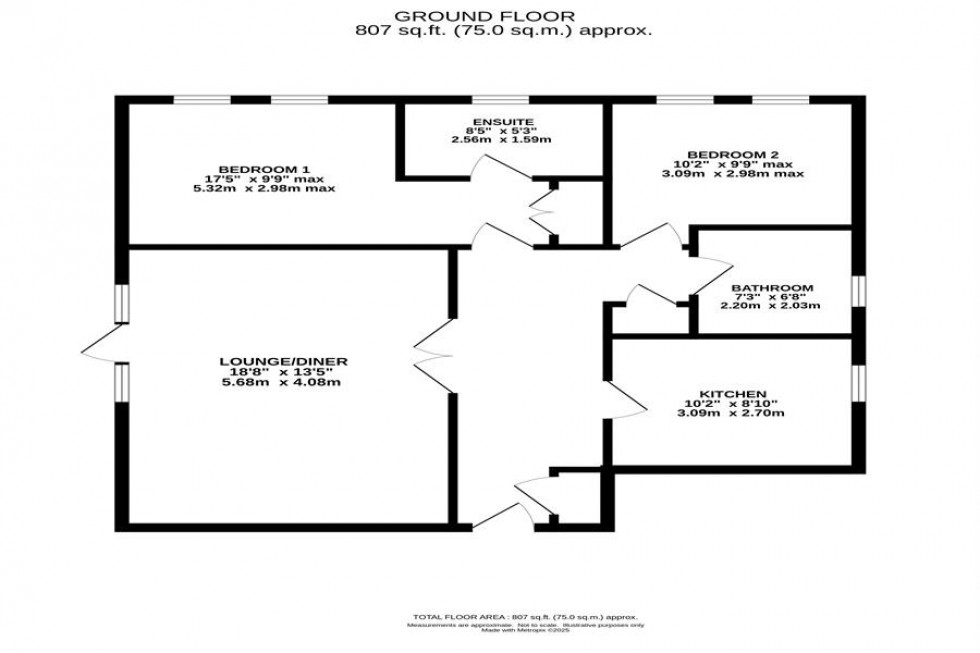 Floorplan for Glastonbury Mews, Stockton Heath, Warrington