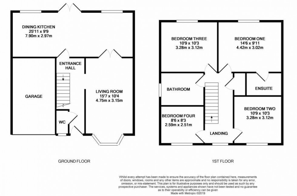 Floorplan for Clarence Drive, Cuddington, Northwich