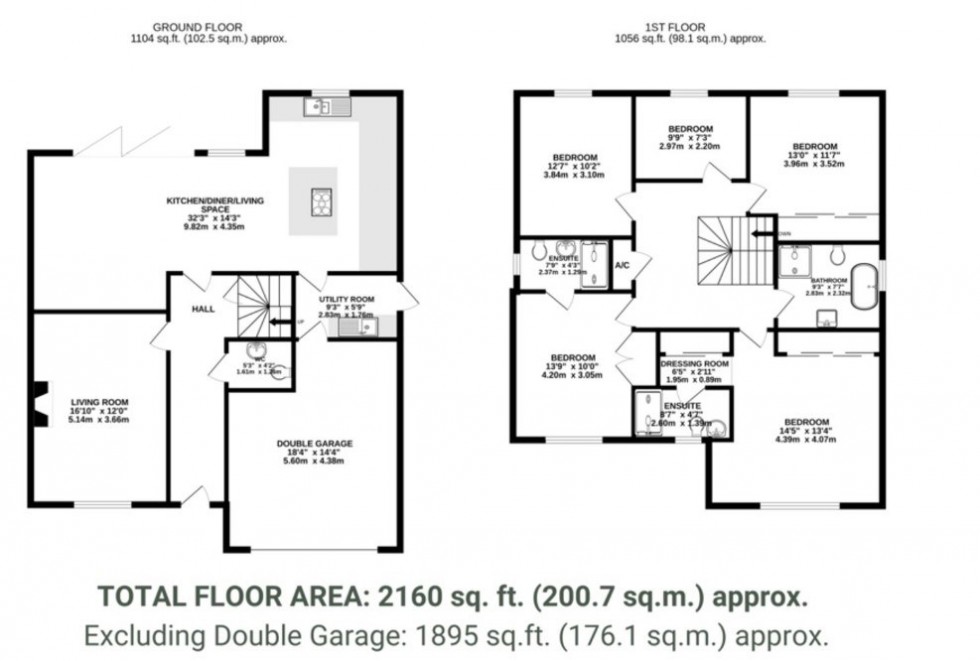 Floorplan for 4 ST BONIFACE CLOSE - South facing garden in Bunbury village